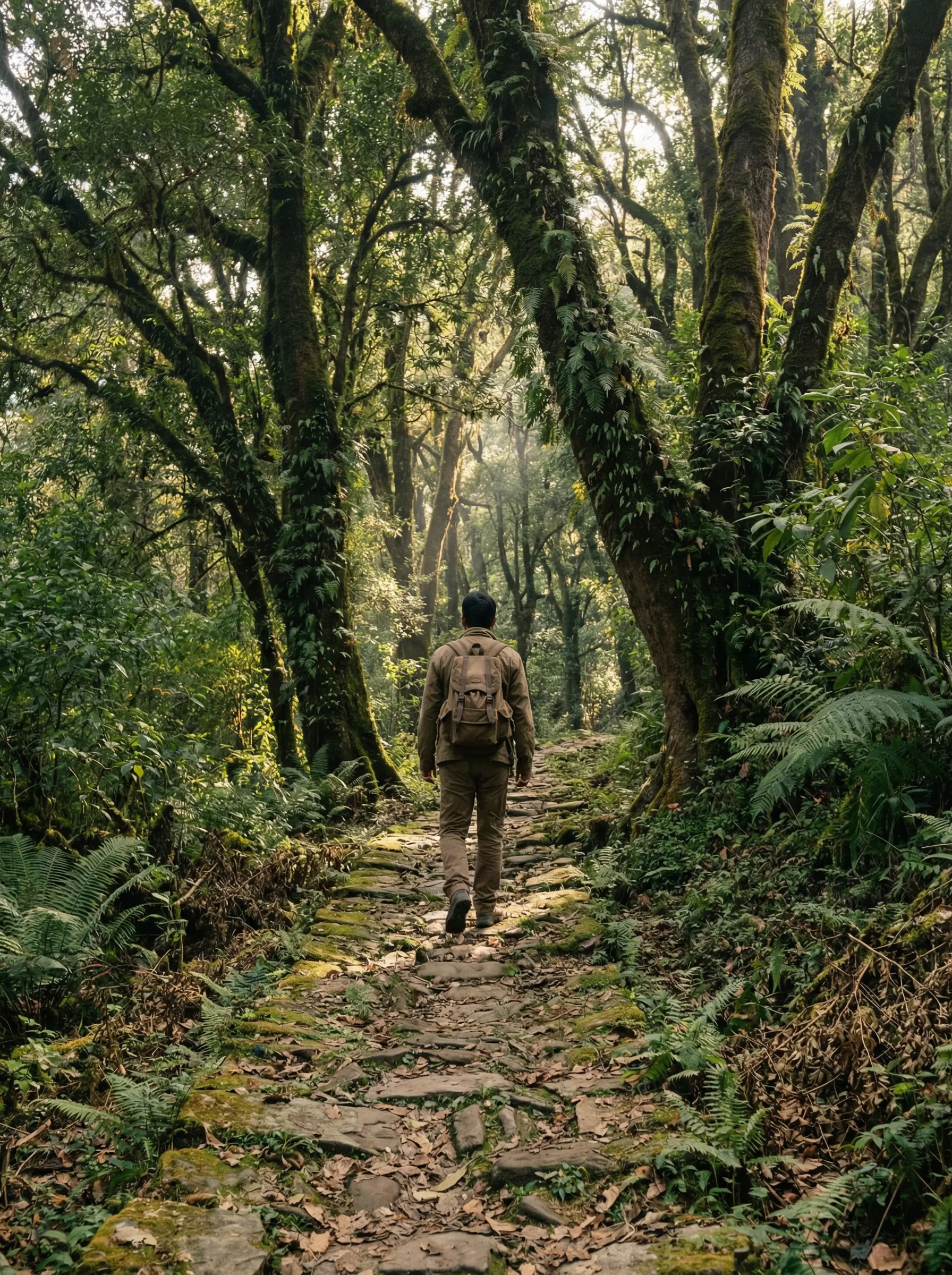 Guided forest trekking at eco tourism homestay in Mangan North Sikkim village